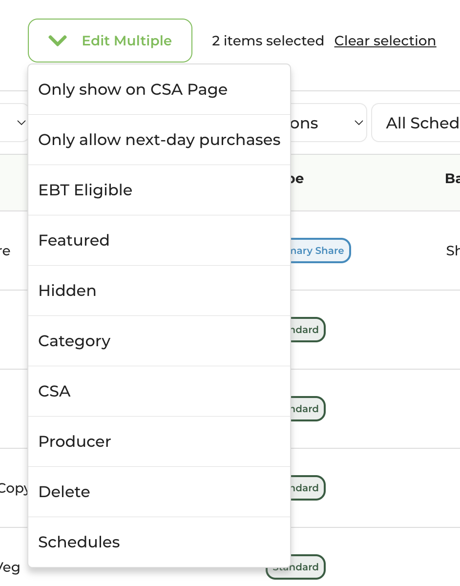 Edit Multiple panel showing the available bulk edit fields