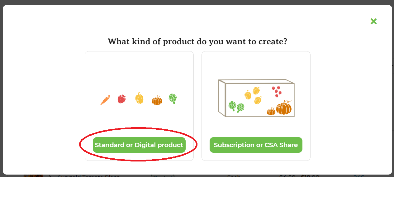 Selection between Standard and Digital Product