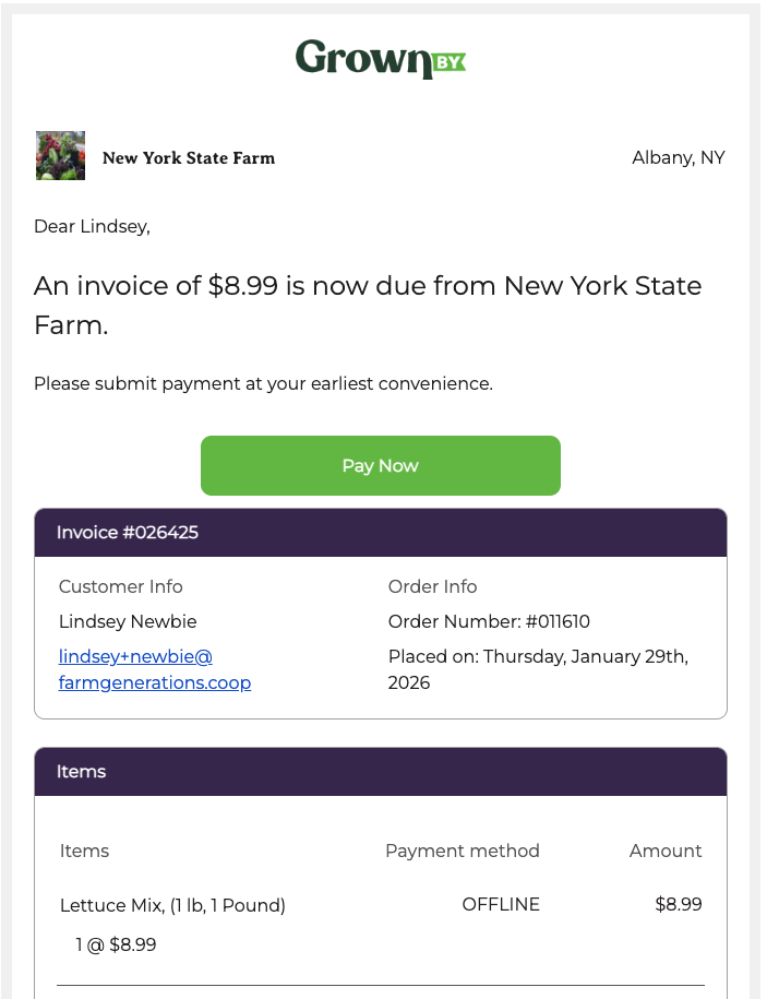 Invoice sent to customer after fulfillment when offline payment is selected